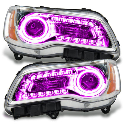 Oracle 11-14 Chrysler 300C SMD HL - Chrome - NON HID - ColorSHIFT w/o Controller