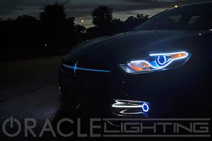 Oracle Dodge Dart 13-16 WP LED Projector Fog Halo Kit - ColorSHIFT