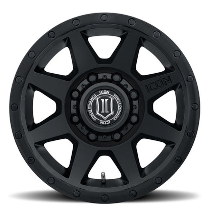 ICON Rebound HD 17x8.5 / 8x6.5 / 13mm / 5.25in BS Double Black Wheel