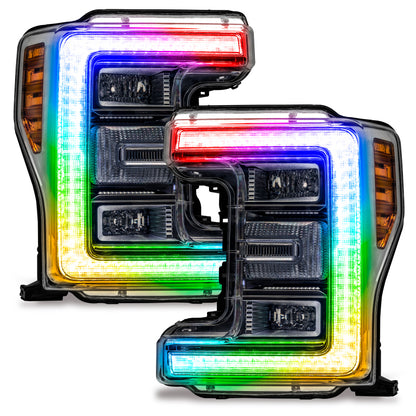 Oracle 17-19 Ford F-250/F-350 Superduty Headlight DRL Kit - ColorSHIFT w/ 2.0 Controller