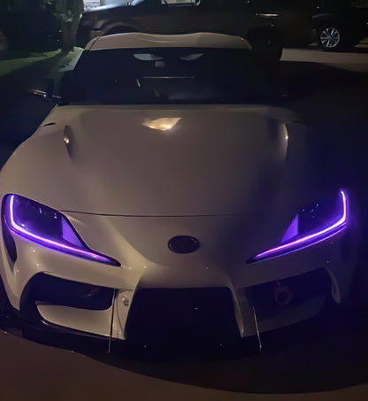 Oracle 20-21 Toyota Supra GR RGB+A Headlight DRL Kit - ColorSHIFT w/ Simple Controller