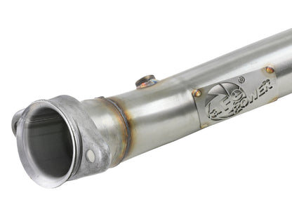 aFe POWER 14-18 Chevrolet Corvette C7 & Z06 Twisted Steel 3in 304 Stainless Steel Mid Pipe w/ Cat