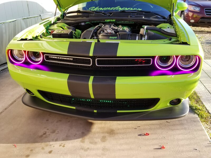 Oracle 15-21 Dodge Challenger LED Waterproof Halo Kit - ColorSHIFT - BC1
