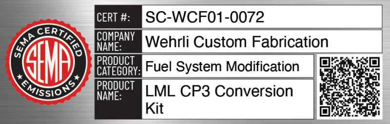 Wehrli 11-16 Chevrolet 6.6L LML Duramax CP3 Conversion Kit
