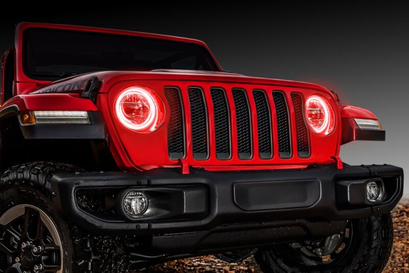 Oracle Jeep Wrangler JL/JT LED Surface Mount Headlight Halo Kit - w/ BC1 Controller