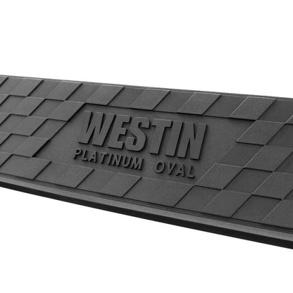 Westin 19-22 Chev/GMC Silverado/Sierra 1500 DC (No 2019 Ltd) Platinum 4 Oval Nerf Step Bars - Blk