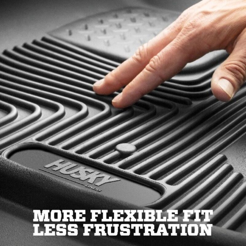 Husky Liners 14-15 Chevy Silverado Double Cab X-Act Contour Black 2nd Row Floor Liners