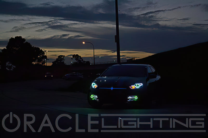 Oracle 13-16 Dodge Dart Surface Mount LED Projector Fog Light Halo Kit - Red