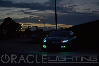 Oracle 13-16 Dodge Dart Surface Mount LED Projector Fog Light Halo Kit - Blue