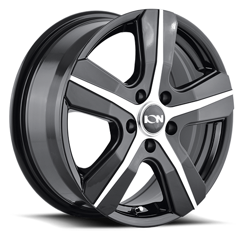 Cast Aluminum Wheels 101 GB 18x8 Machined Face Gloss Black 5 On 108 Bolt Pattern 50 Offset ION Wheels
