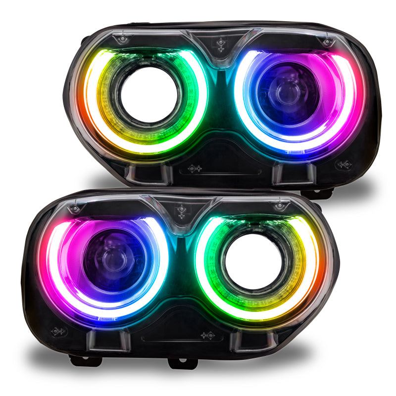 Oracle 15-21 Dodge Challenger RGB+W Headlight DRL Kit - ColorSHIFT w/ Simple Controller