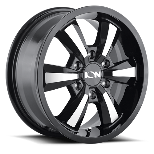 Cast Aluminum Wheels 102 GB 18x8 Machined Face Gloss Black 5 On 130 Bolt Pattern 50 Offset ION Wheels