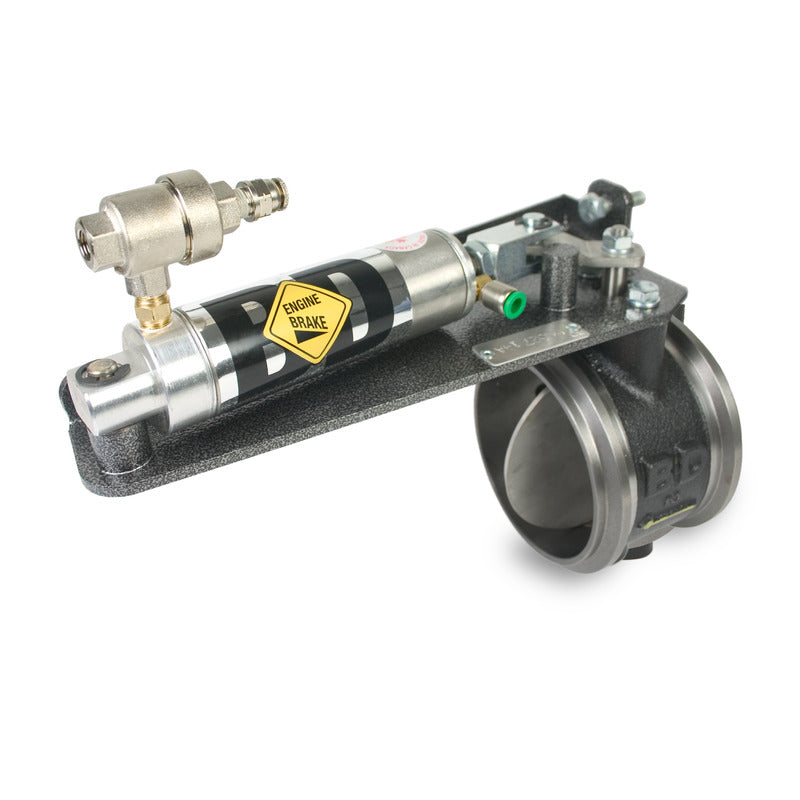 Exhaust Brake 1999-2003 Ford 7.3L Power Stroke Air Actuated Remote Mount 4in Valve c/w Air Compressor BD Diesel