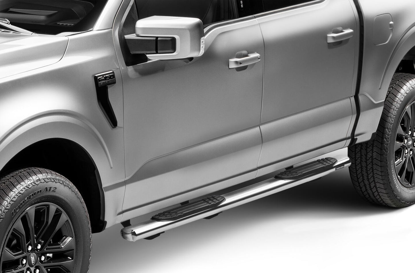 4 Inch 1000 Series SideSteps & Bracket Kit Stainless Steel 2015-2026 Ford F-150/ F-250/F-350 Go Rhino
