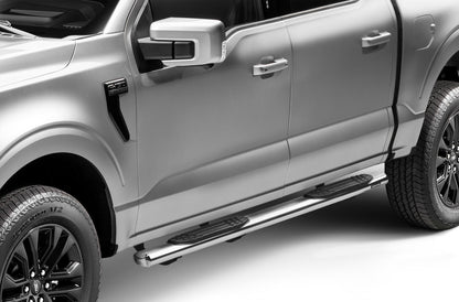 4 Inch 1000 Series SideSteps & Bracket Kit Stainless Steel 2015-2026 Ford F-150/ F-250/F-350 Go Rhino