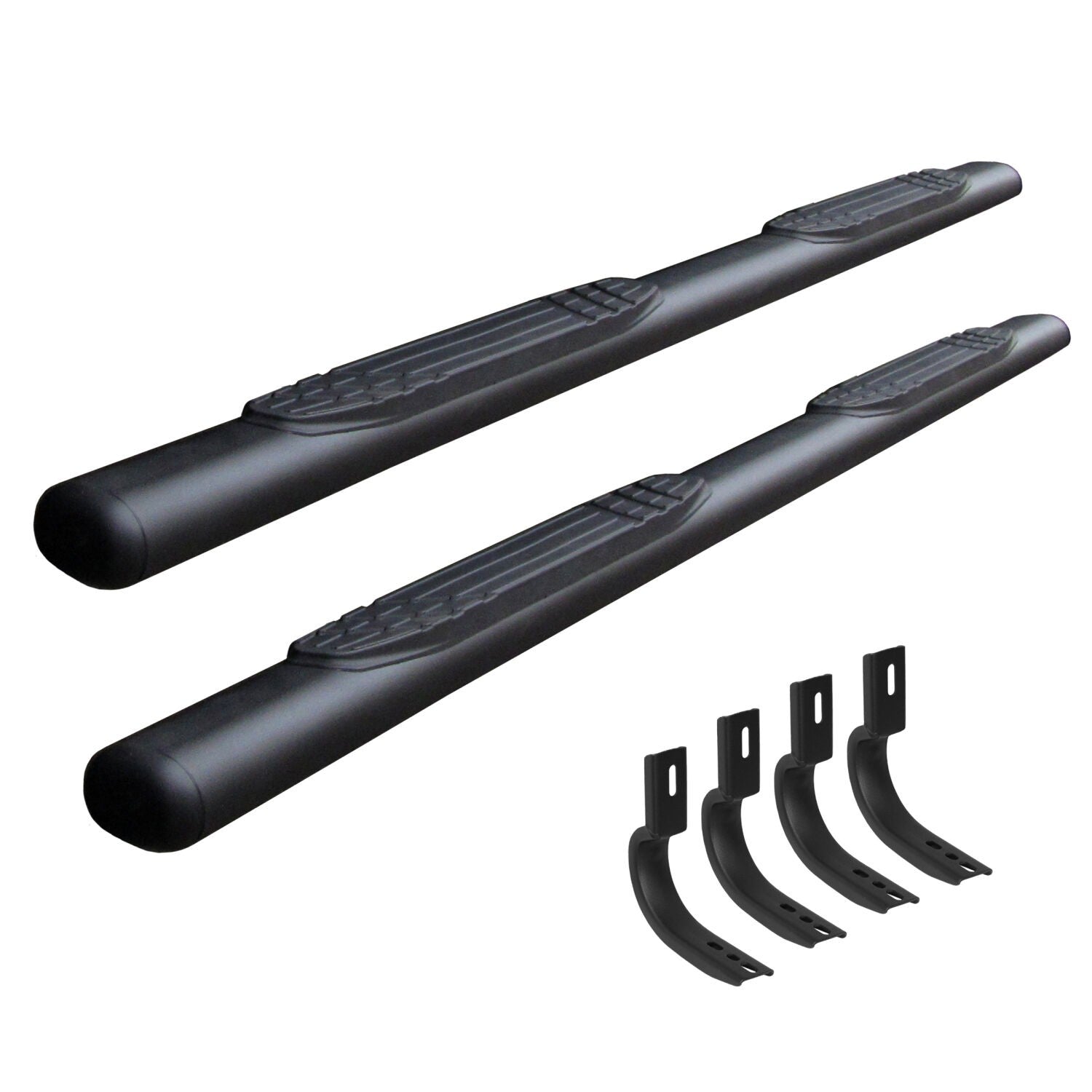 4 Inch 1000 Series SideSteps & Bracket Kit Textured Black 1999-2016 Ford F-250/F-350 Extended Cab Go Rhino