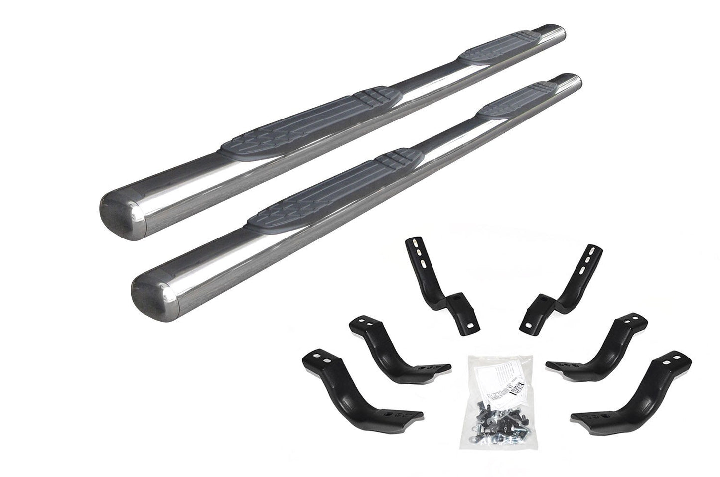 4 Inch 1000 Series SideSteps & Bracket Kit Stainless Steel 2004-2015 Nissan TITAN Go Rhino