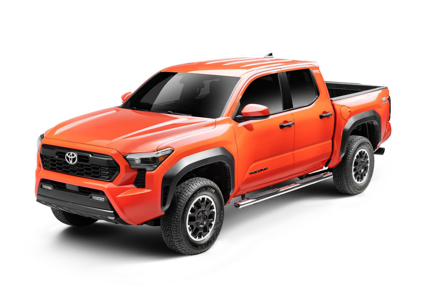 4 Inch 1000 Series SideSteps & Bracket Kit Stainless Steel 2024-2026 Toyota Tacoma Go Rhino