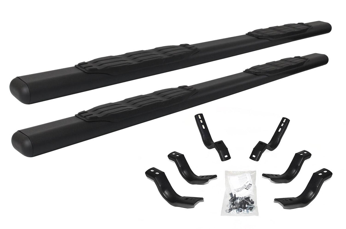 5 Inch 1000 Series Side Steps with Mounting Brackets Kit Textured Black 2015-2018 Silverado/Sierra 2500 HD/3500 HD Go Rhino