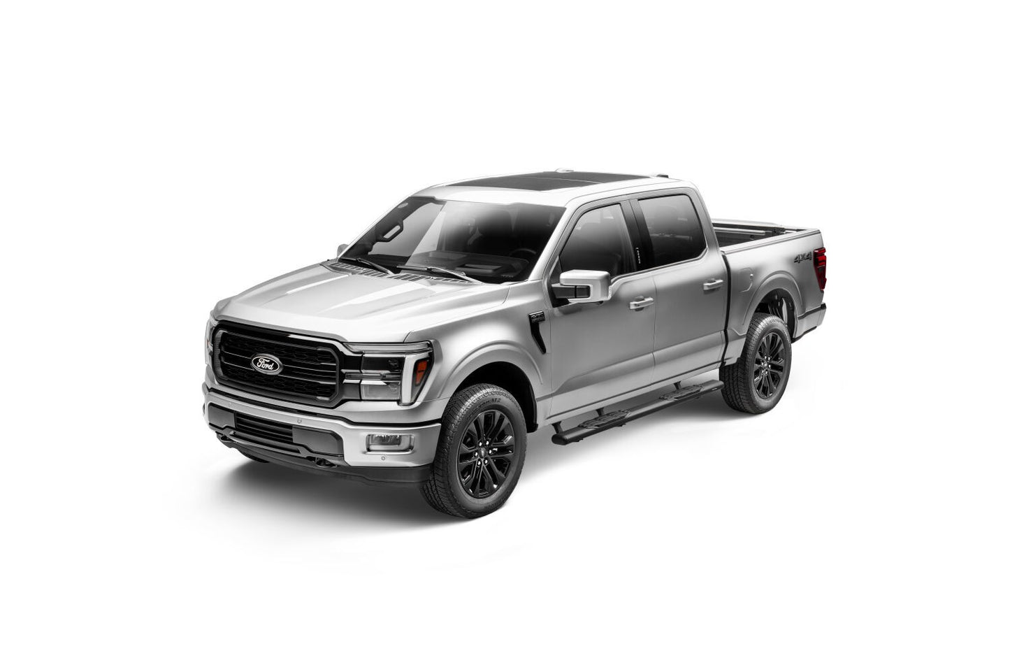 5 Inch 1000 Series Side Steps with Mounting Brackets Kit Textured Black 2015-2026 Ford F-150/ F-250/F-350 Go Rhino