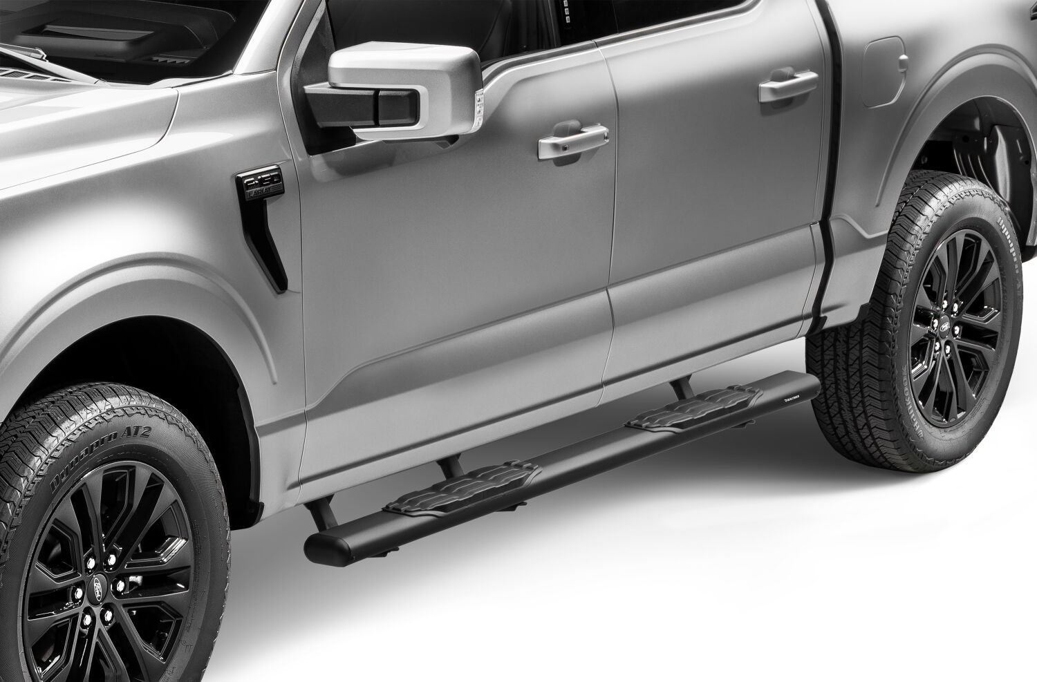 5 Inch 1000 Series Side Steps with Mounting Brackets Kit Textured Black 2015-2026 Ford F-150/ F-250/F-350 Go Rhino