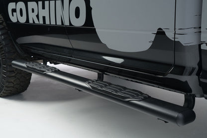 5 Inch 1000 Series Side Steps with Mounting Brackets Kit Textured Black 2015-2018 Ram 1500 Go Rhino