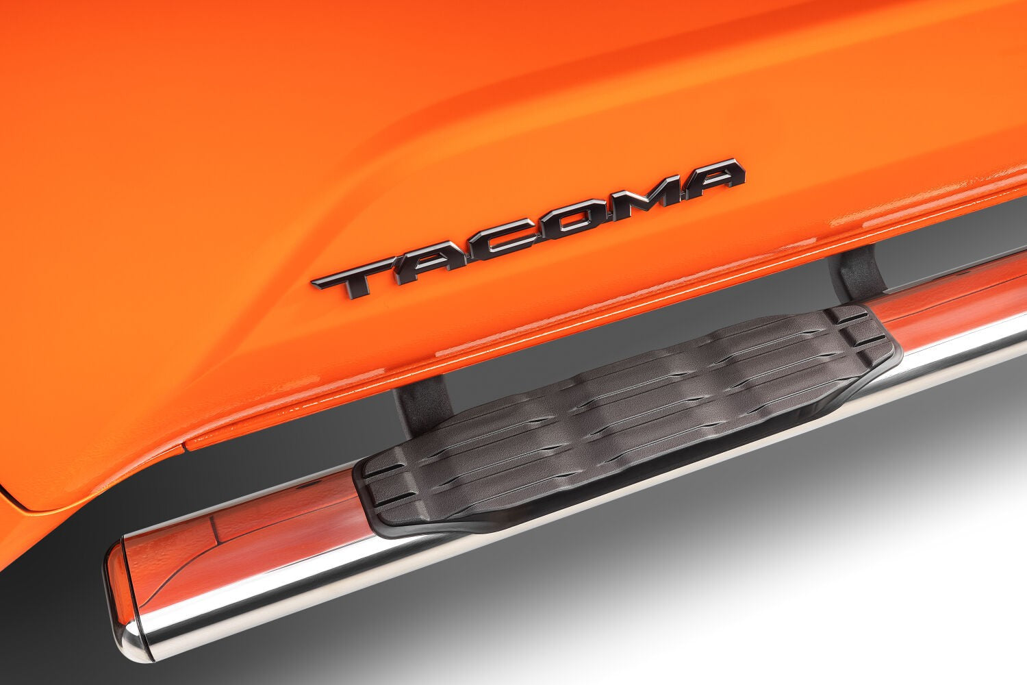 5 Inch 1000 Series Side Steps with Mounting Brackets Kit Polished Stainless Steel 2024-2026 Toyota Tacoma Go Rhino