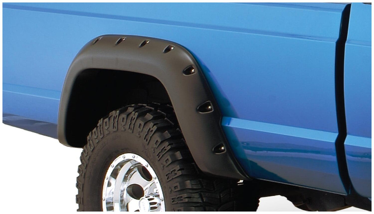 Black Jeep Cutout Style Textured Finish 4-Piece Fender Flare Set For 1984-2001 Jeep Cherokee 2-Door Bushwacker