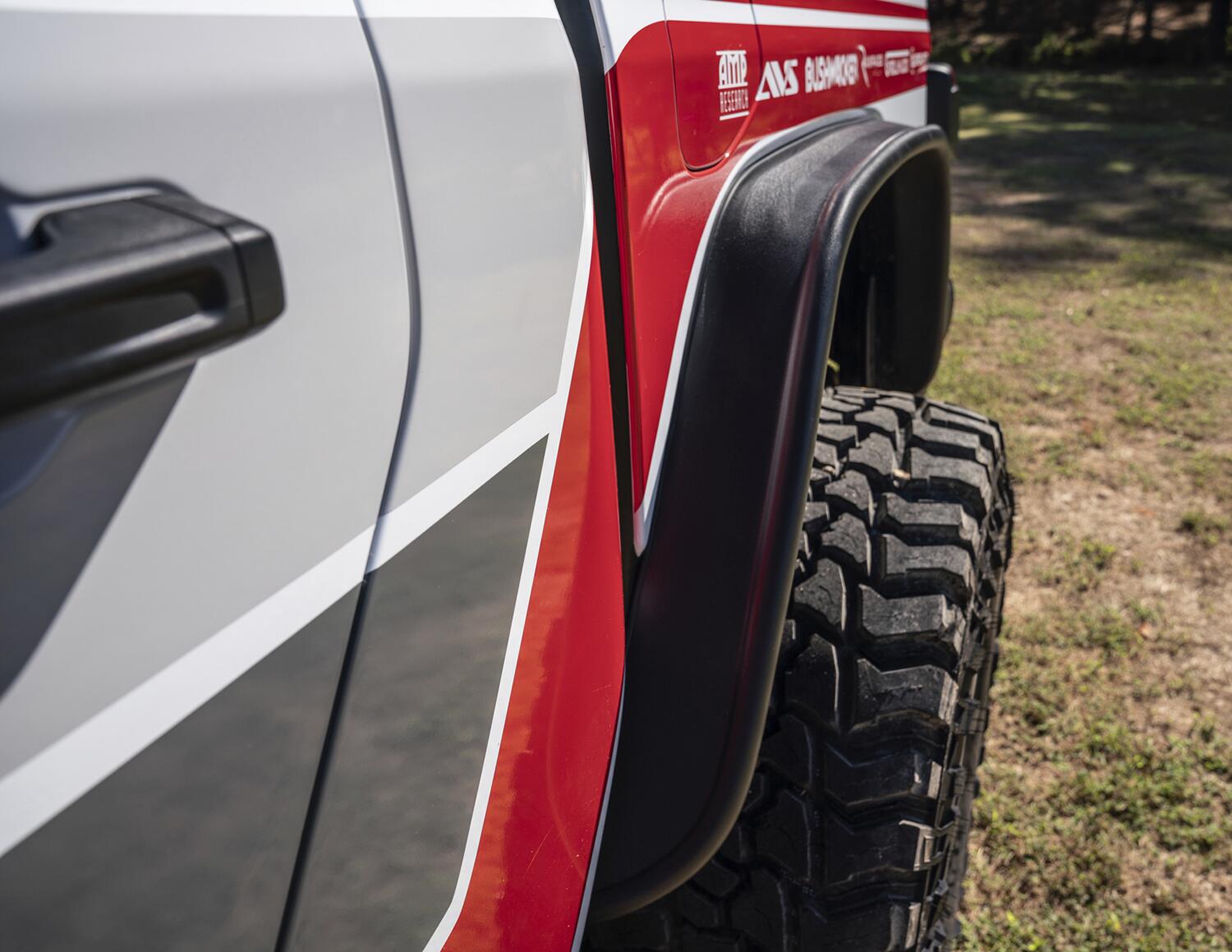 Black Jeep Flat Style Textured Finish 4-Piece Fender Flare Set For 2020-2023 Jeep Gladiator Launch Edition Bushwacker