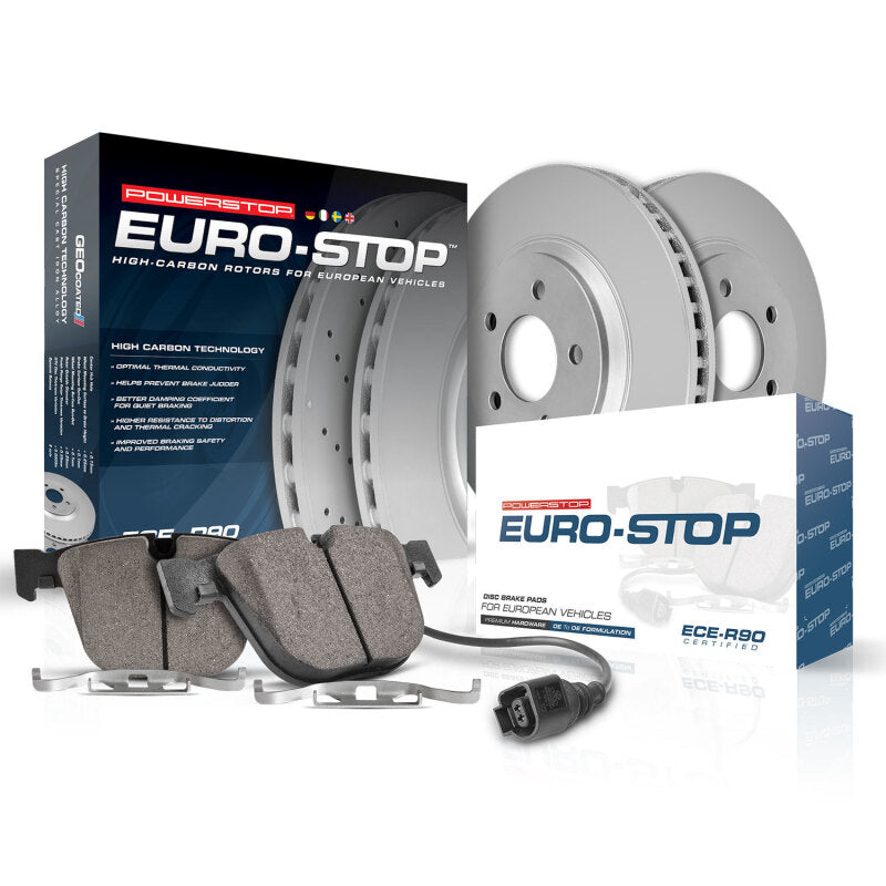 Power Stop 17-18 Mercedes-Benz C300 Rear Euro-Stop Brake Kit