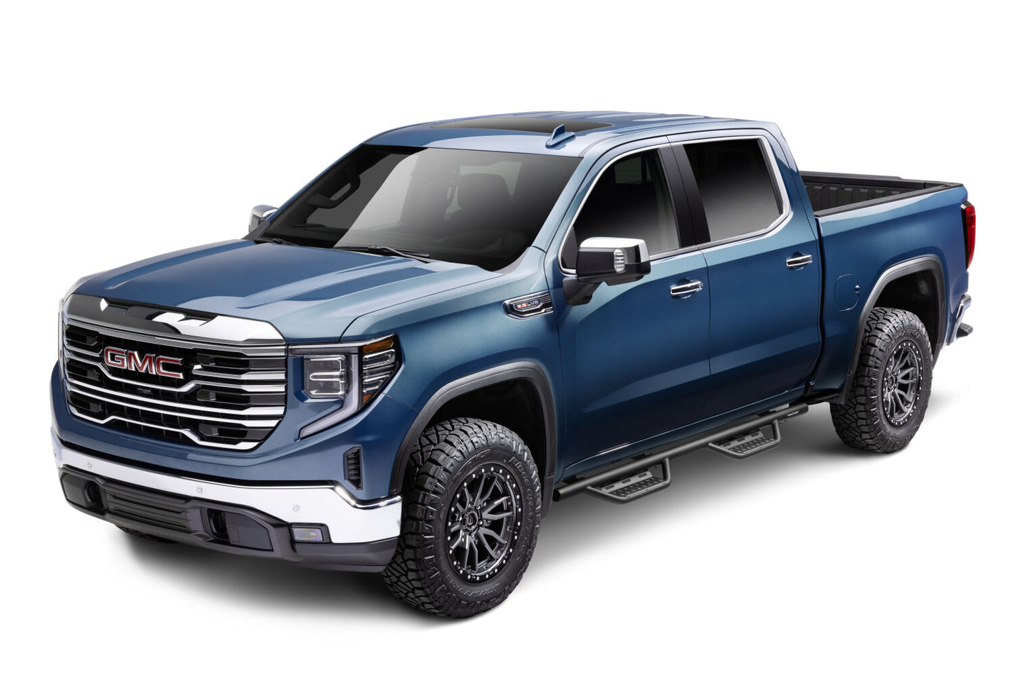 Nerf Step RS Bar Cab Length (2 Steps per Side) 2019 (New Body Style)-2025 Chevy Silverado/GMC Sierra 1500/2020-2025 2500 HD/3500 HD Crew Cab Textured Black NFab