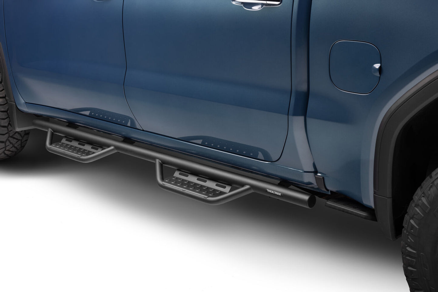 Nerf Step RS Bar Cab Length (2 Steps per Side) 2019 (New Body Style)-2025 Chevy Silverado/GMC Sierra 1500/2020-2025 2500 HD/3500 HD Crew Cab Textured Black NFab