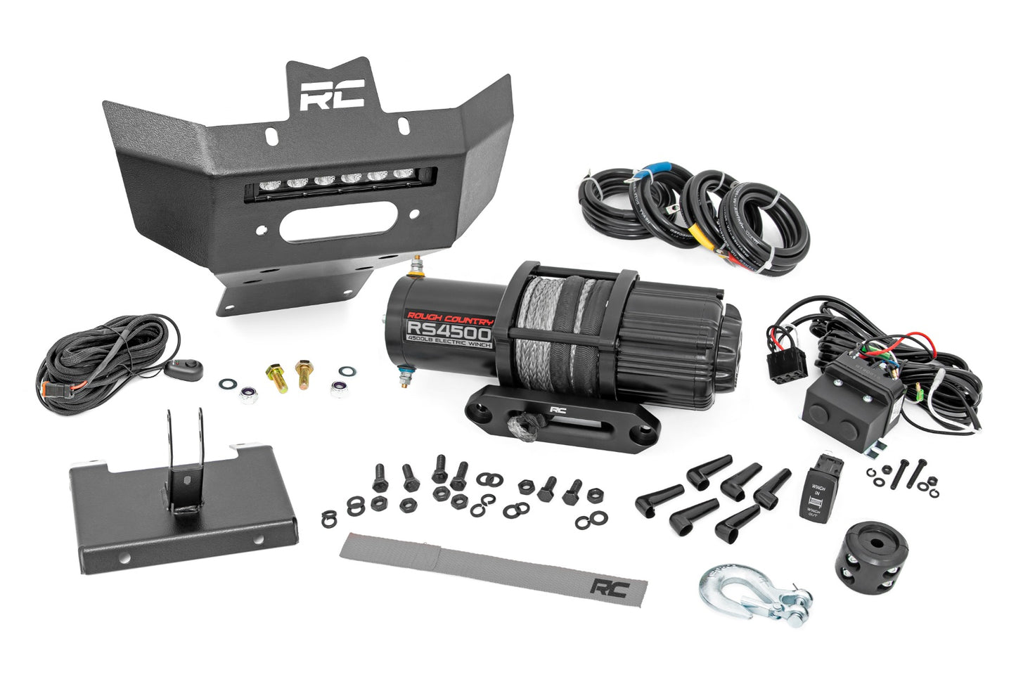 Winch Bumper | 4500-Lb Winch | Black Series LED | 6" Light | Can-Am Renegade 1000/Renegade 500 