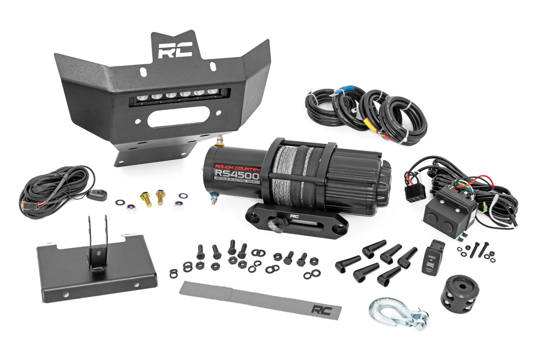 Winch Bumper | 4500-Lb Winch | Black Series LED | 6" Light | Can-Am Renegade 1000/Renegade 500 