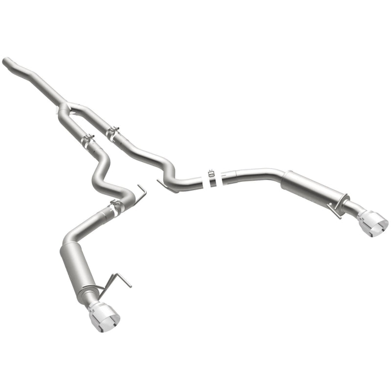 MagnaFlow Cat-Back 15-16 Ford Mustang 2.3L L4 Competition SS 3in Dual Split Rear 4.5in Black Tips