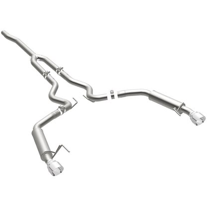 MagnaFlow Cat-Back 15-16 Ford Mustang 2.3L L4 Competition SS 3in Dual Split Rear 4.5in Black Tips