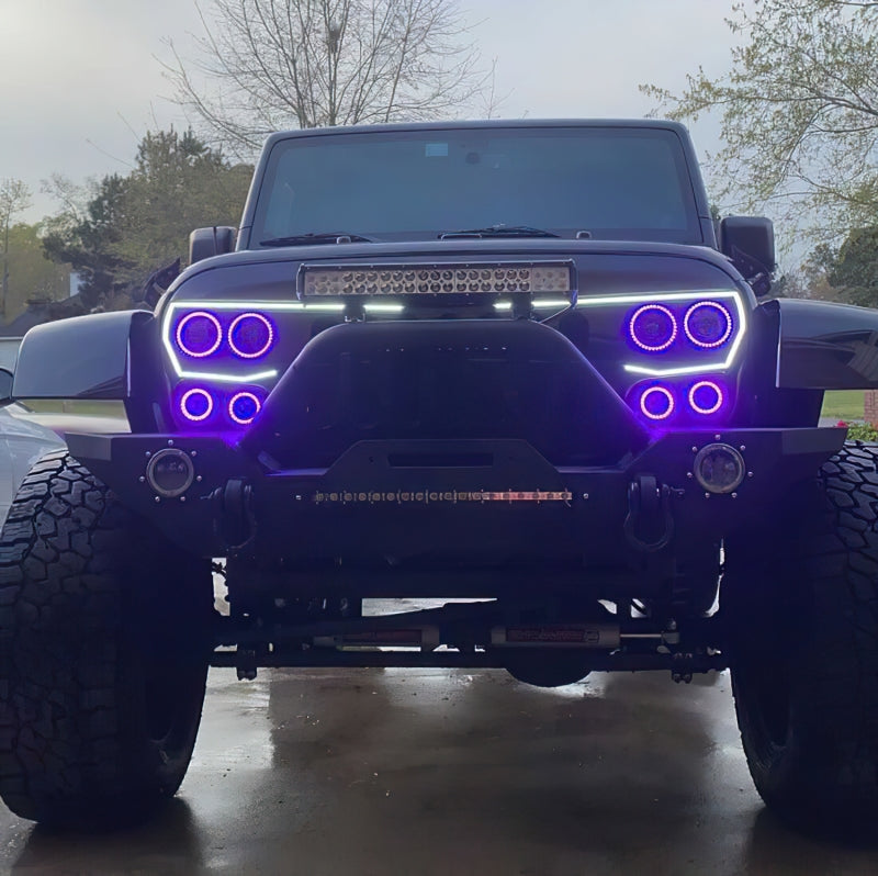Oracle Vector Jeep Wrangler JK Grille Halo Kit - ColorSHIFT
