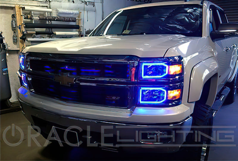 Oracle Chevy Silverado 14-15 Halo Kit Non-Projector Style - ColorSHIFT w/o Controller