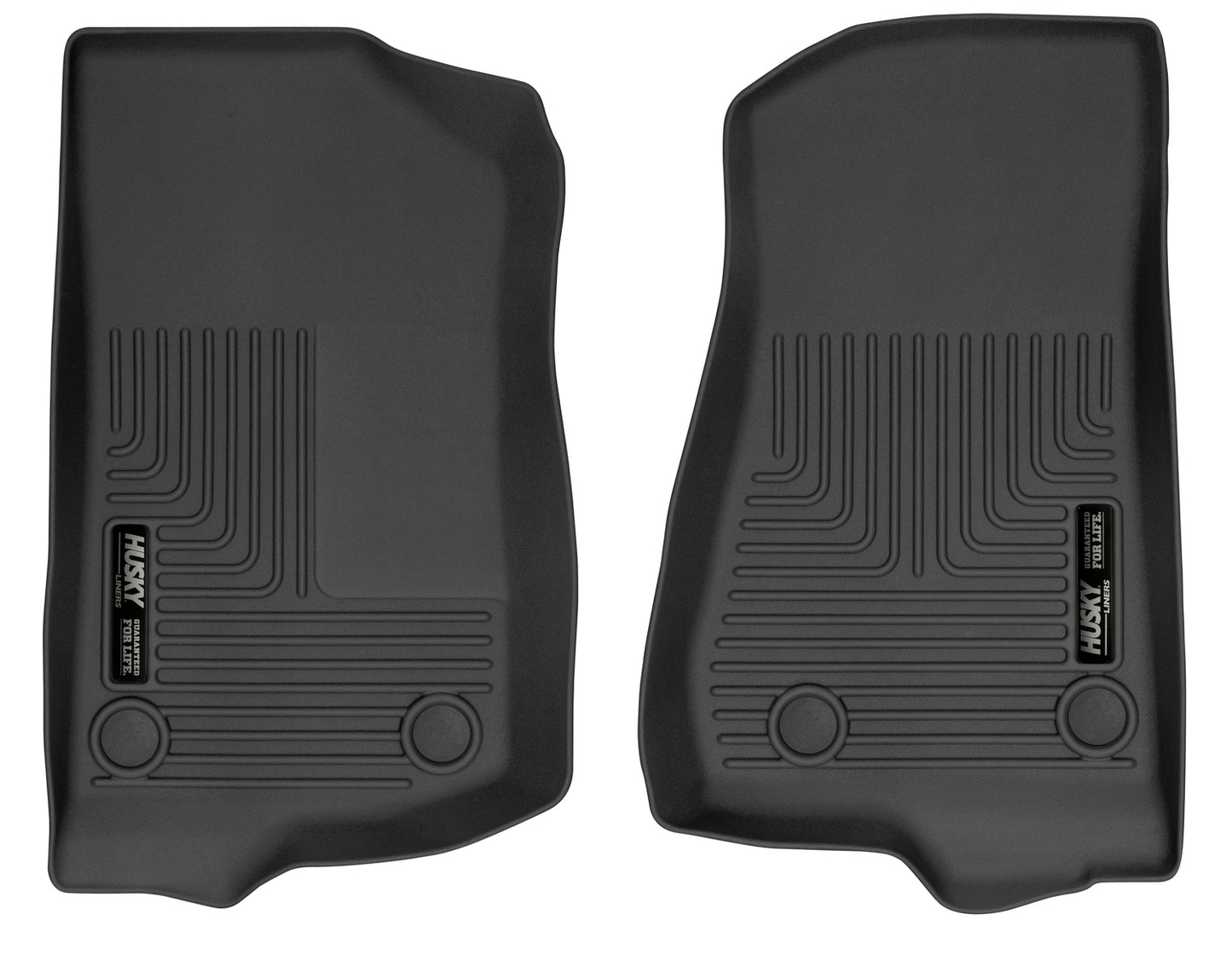 Weatherbeater Front Floor Liners For 2018-2024 Jeep Wrangler JL 2020-2025 Jeep Gladiator Husky Liners