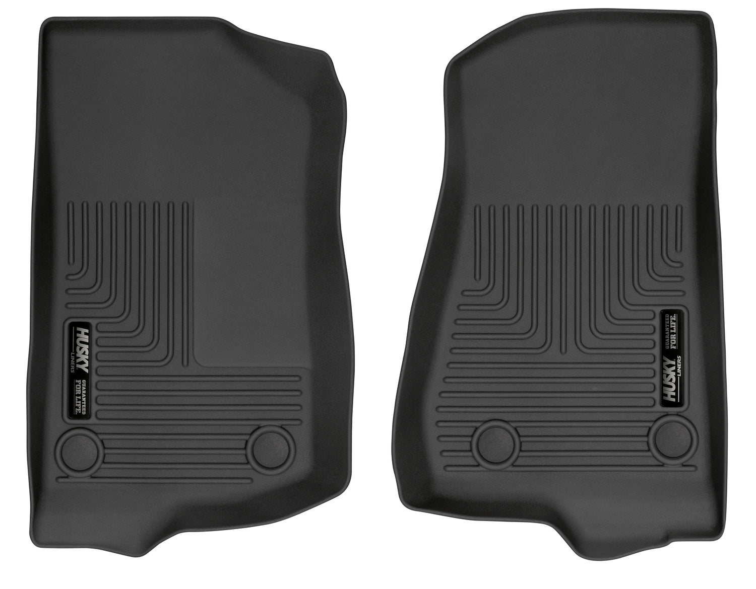 Weatherbeater Front Floor Liners For 2018-2024 Jeep Wrangler JL 2020-2025 Jeep Gladiator Husky Liners
