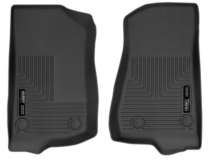 Weatherbeater Front Floor Liners For 2018-2024 Jeep Wrangler JL 2020-2025 Jeep Gladiator Husky Liners