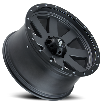 Cast Aluminum Wheels 134 GY 17x8.5 Black Beadlock Matte Gunmetal Gray ION Wheels