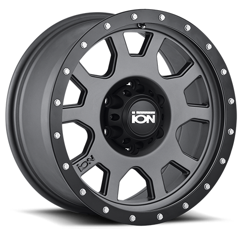 Cast Aluminum Wheels 135 20x9 Black Beadlock Matte Gunmetal Gray ION Wheels