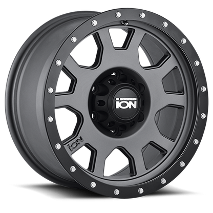 Cast Aluminum Wheels 135 20x9 Black Beadlock Matte Gunmetal Gray ION Wheels