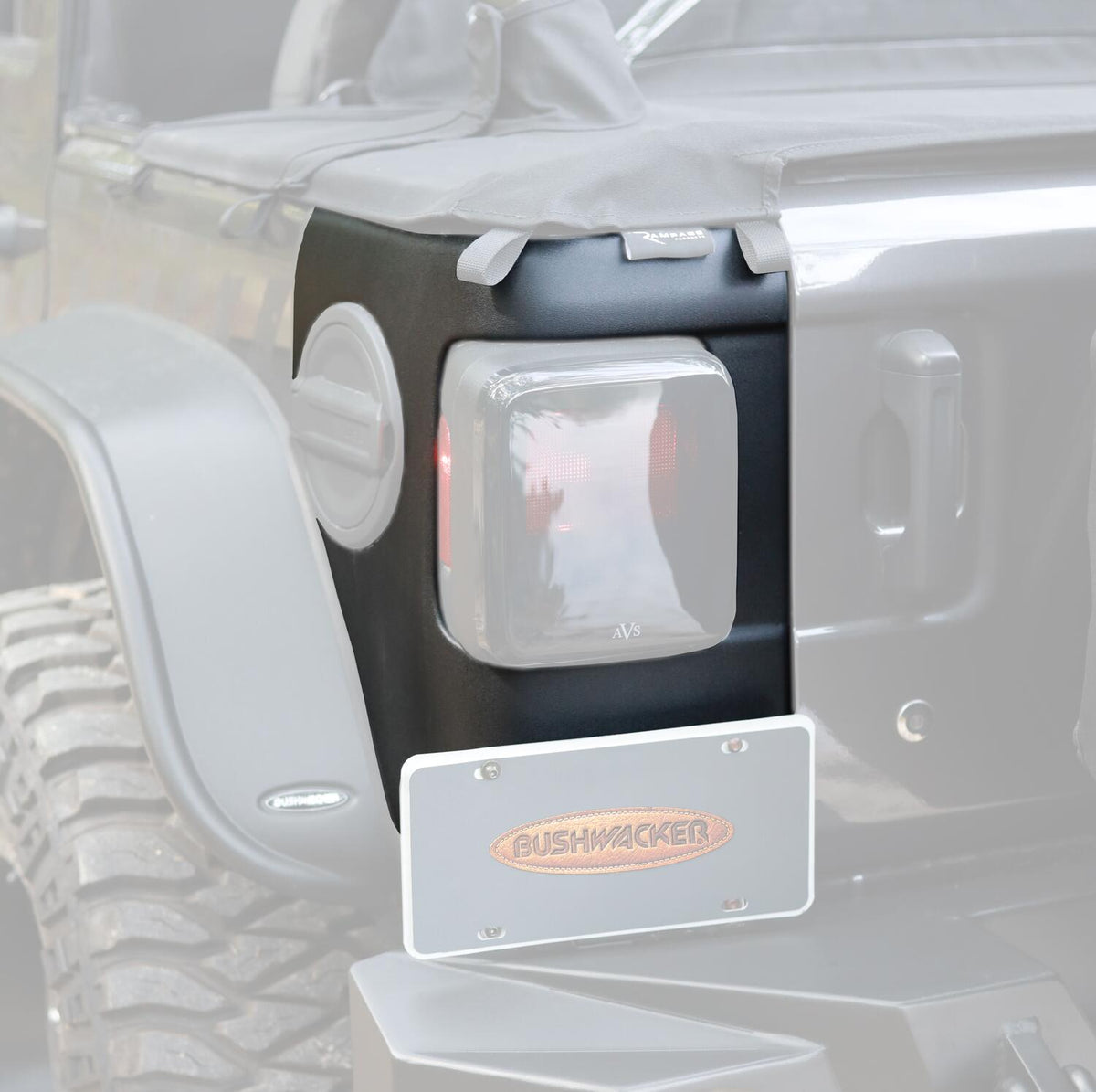 Trail Armor Rear Corner For 2018-2023 Jeep Wrangler JL, 2-Door And 4-Door Bushwacker