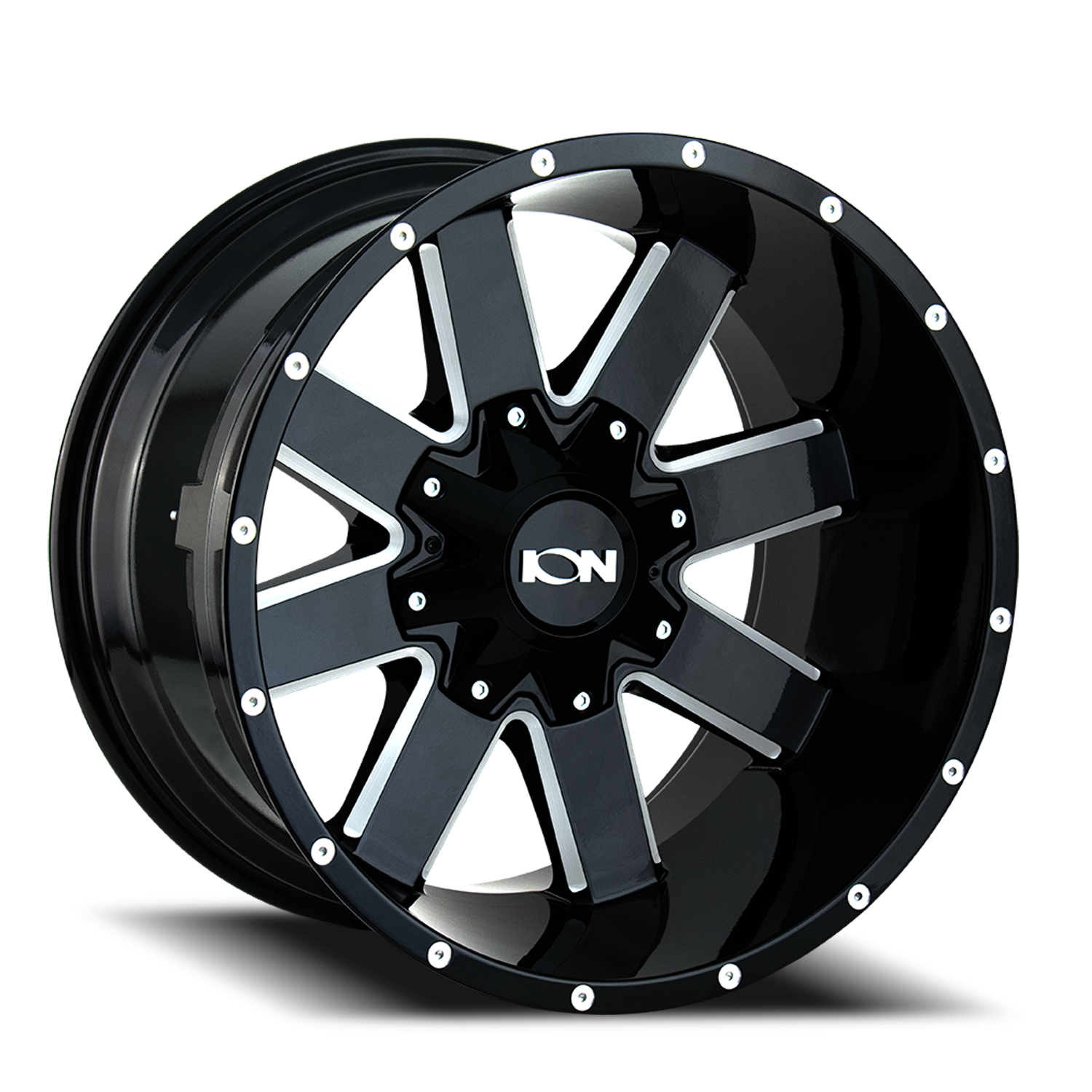 Cast Aluminum Wheels 141 GB 20x10 Milled Spokes Gloss Black ION Wheels