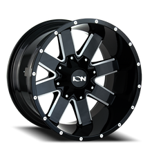 Cast Aluminum Wheels 141 GB 20x9 Milled Spokes Gloss Black ION Wheels