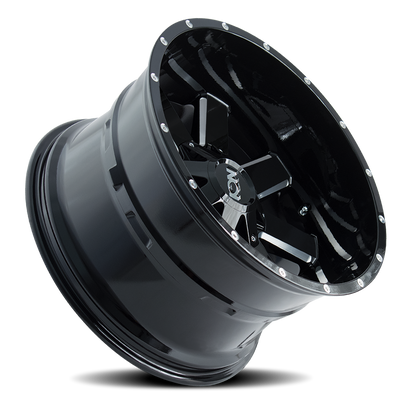 Cast Aluminum Wheels 141 GB 17x9 Milled Spokes Gloss Black ION Wheels