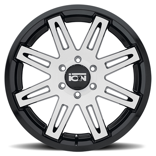 Cast Aluminum Wheels 142 BK 20x9 Machined Spokes Black ION Wheels