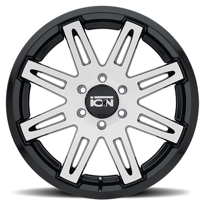 Cast Aluminum Wheels 142 BK 20x9 Machined Spokes Black ION Wheels